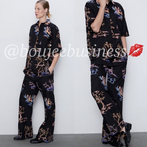 ZARA BNWT Embroidered Pants + Top 2pc Coord Set BNWT - Picture 8 of 10